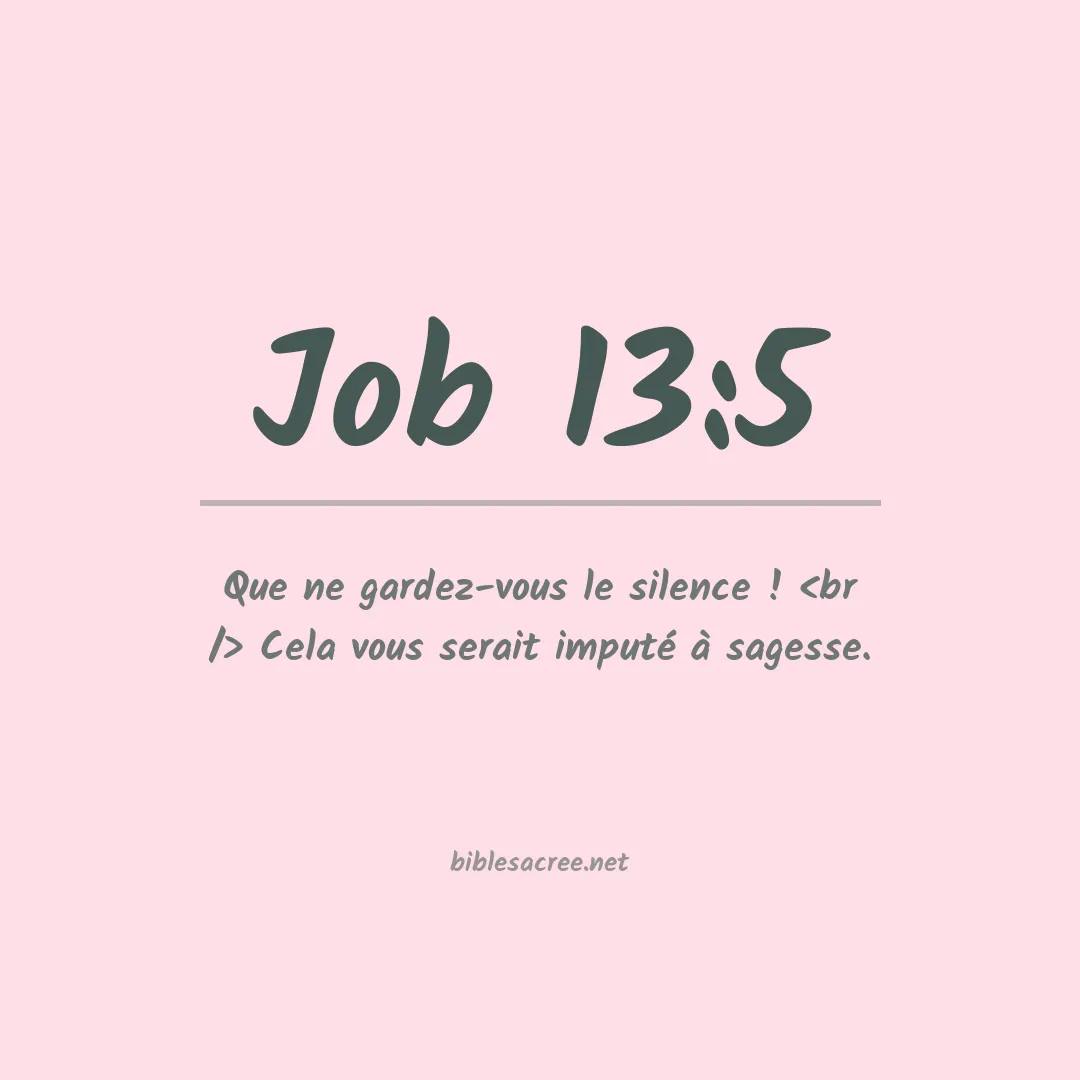 Job - 13:5