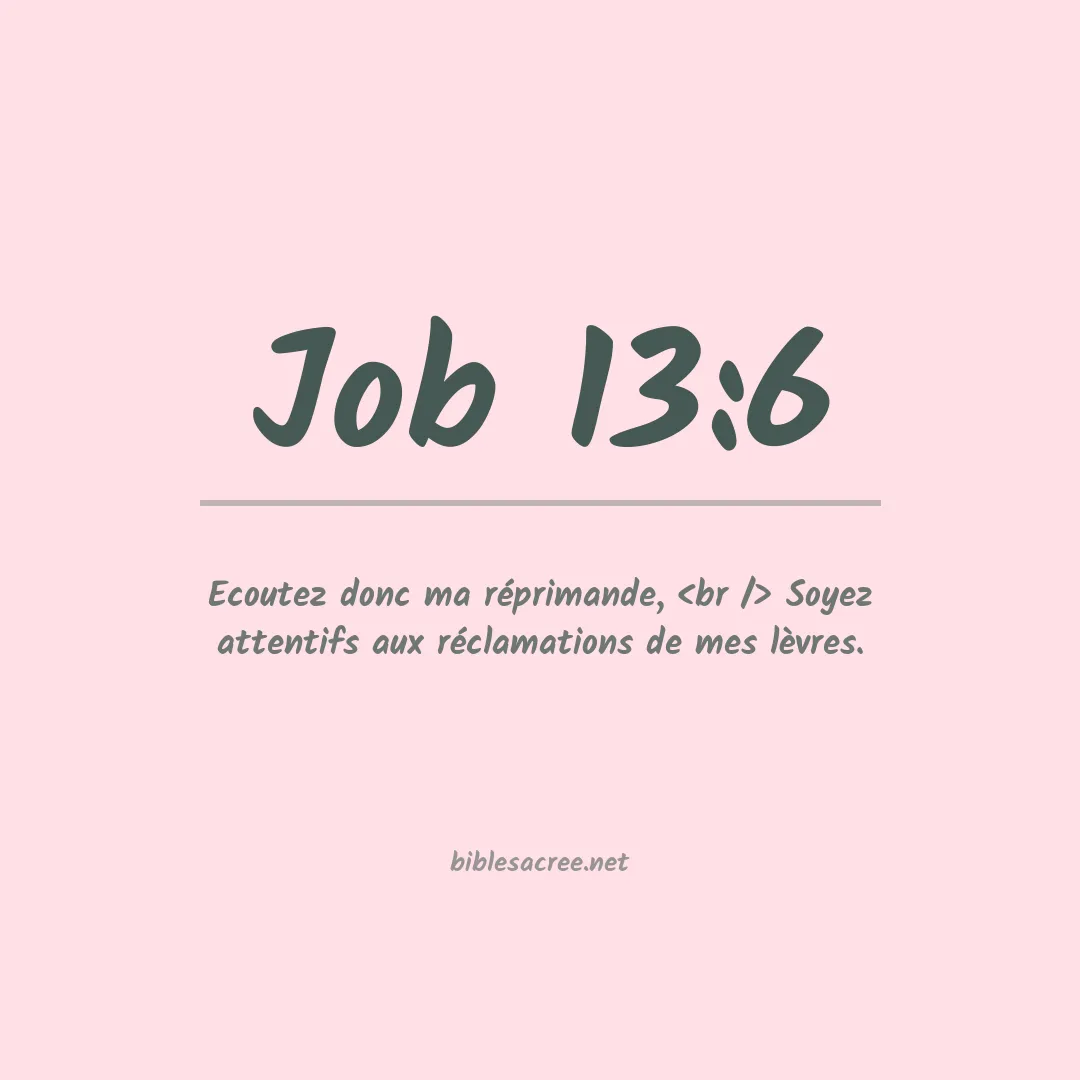 Job - 13:6