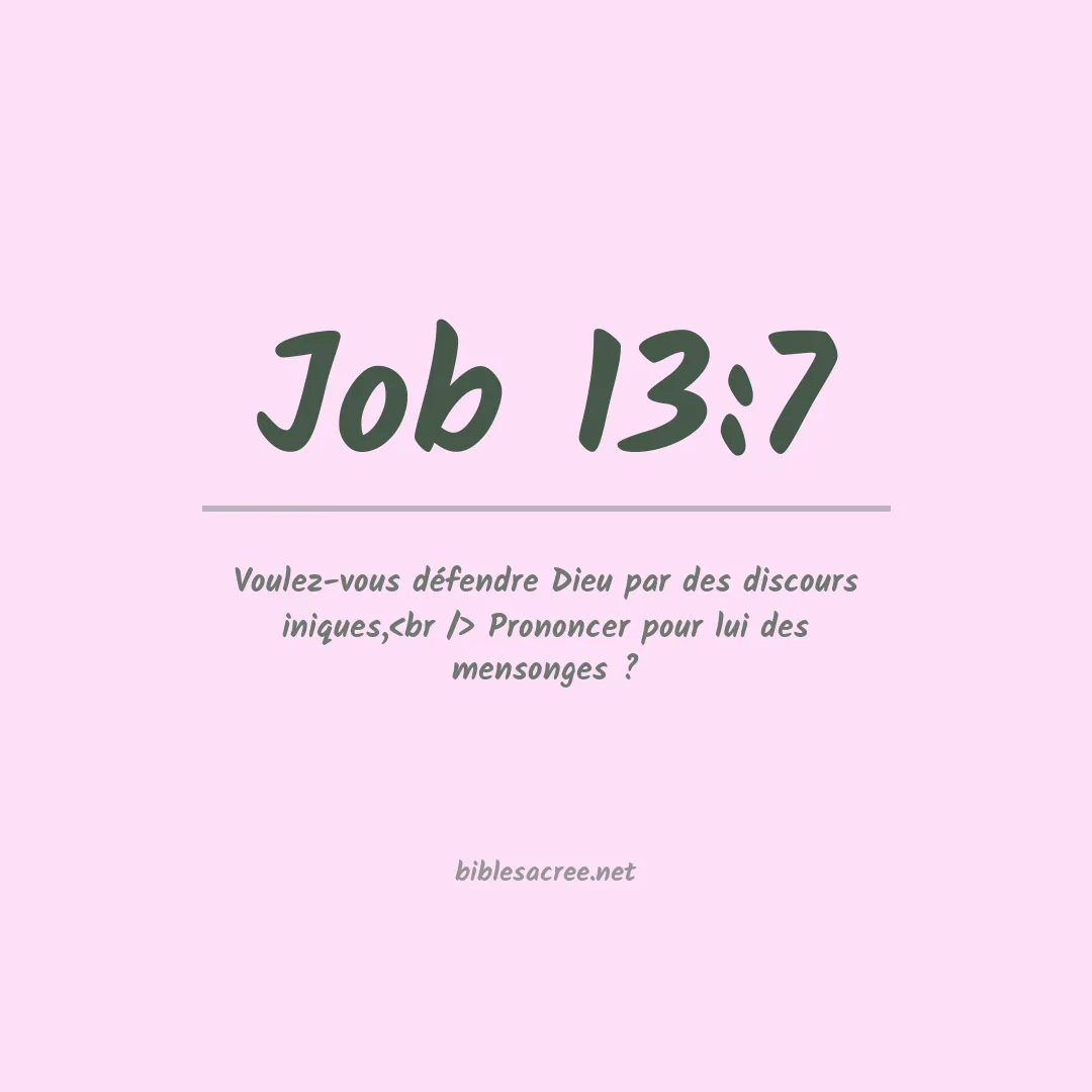 Job - 13:7