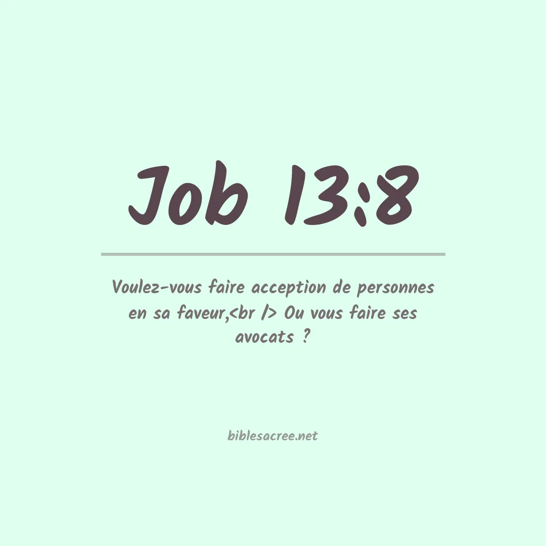 Job - 13:8