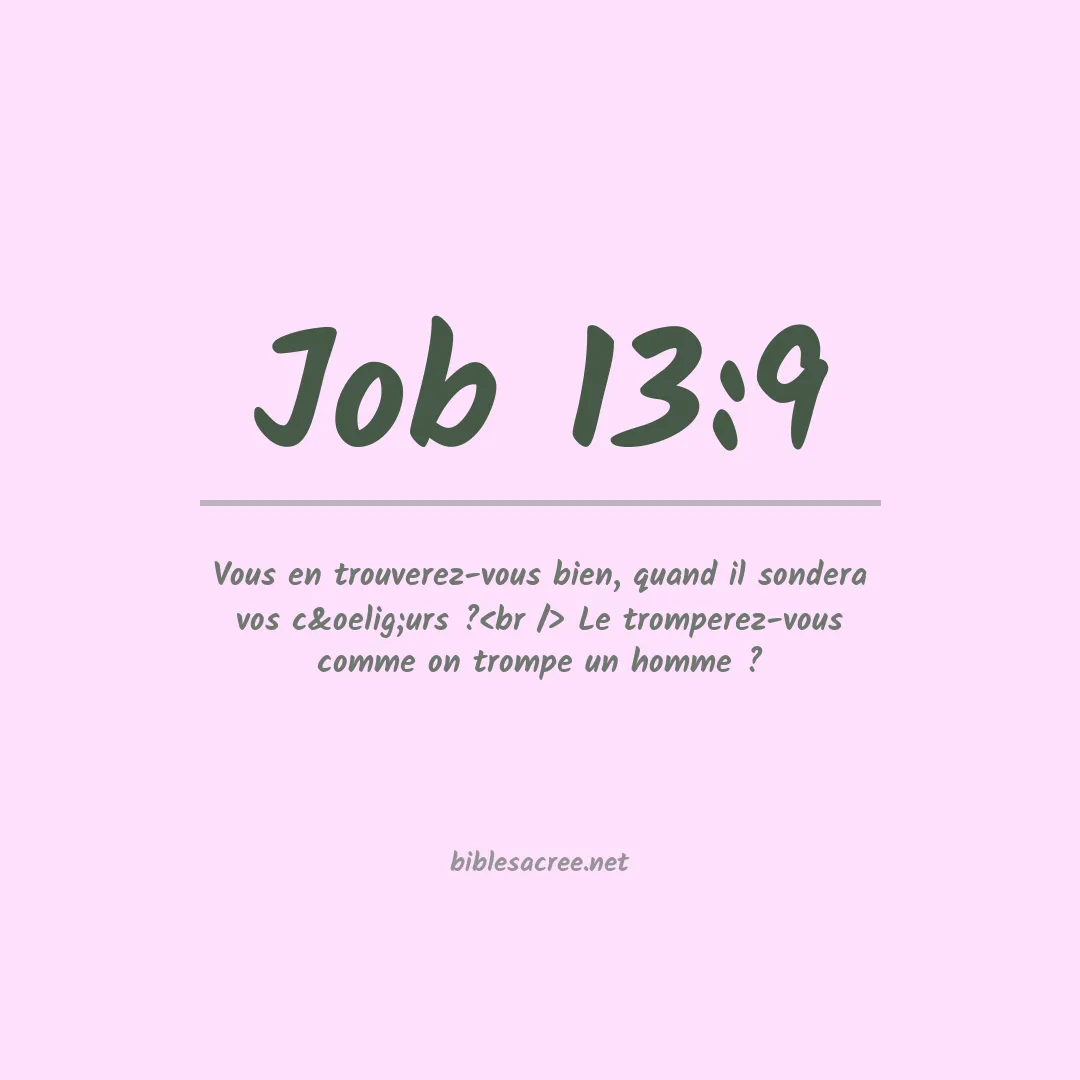 Job - 13:9