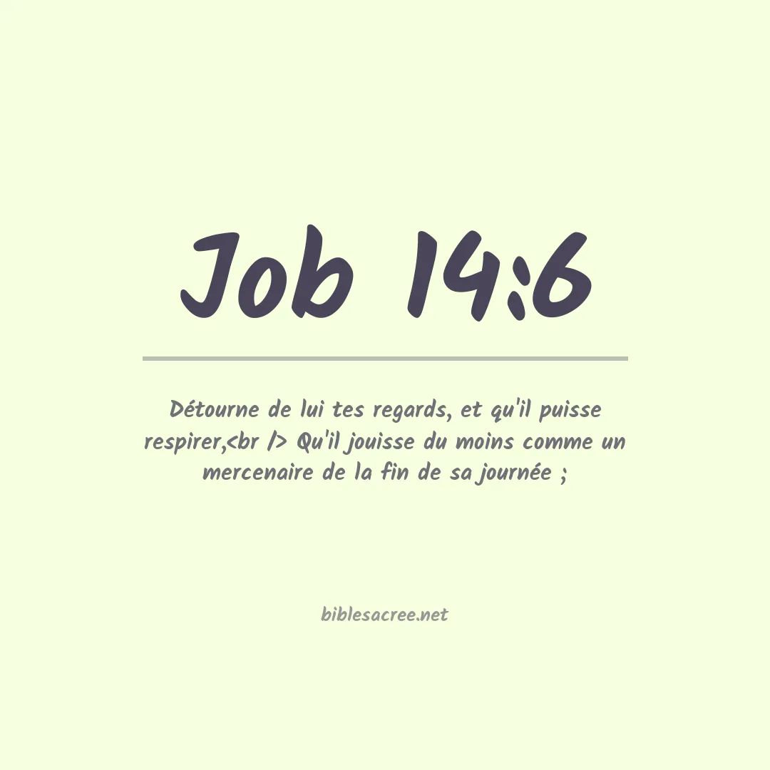 Job - 14:6