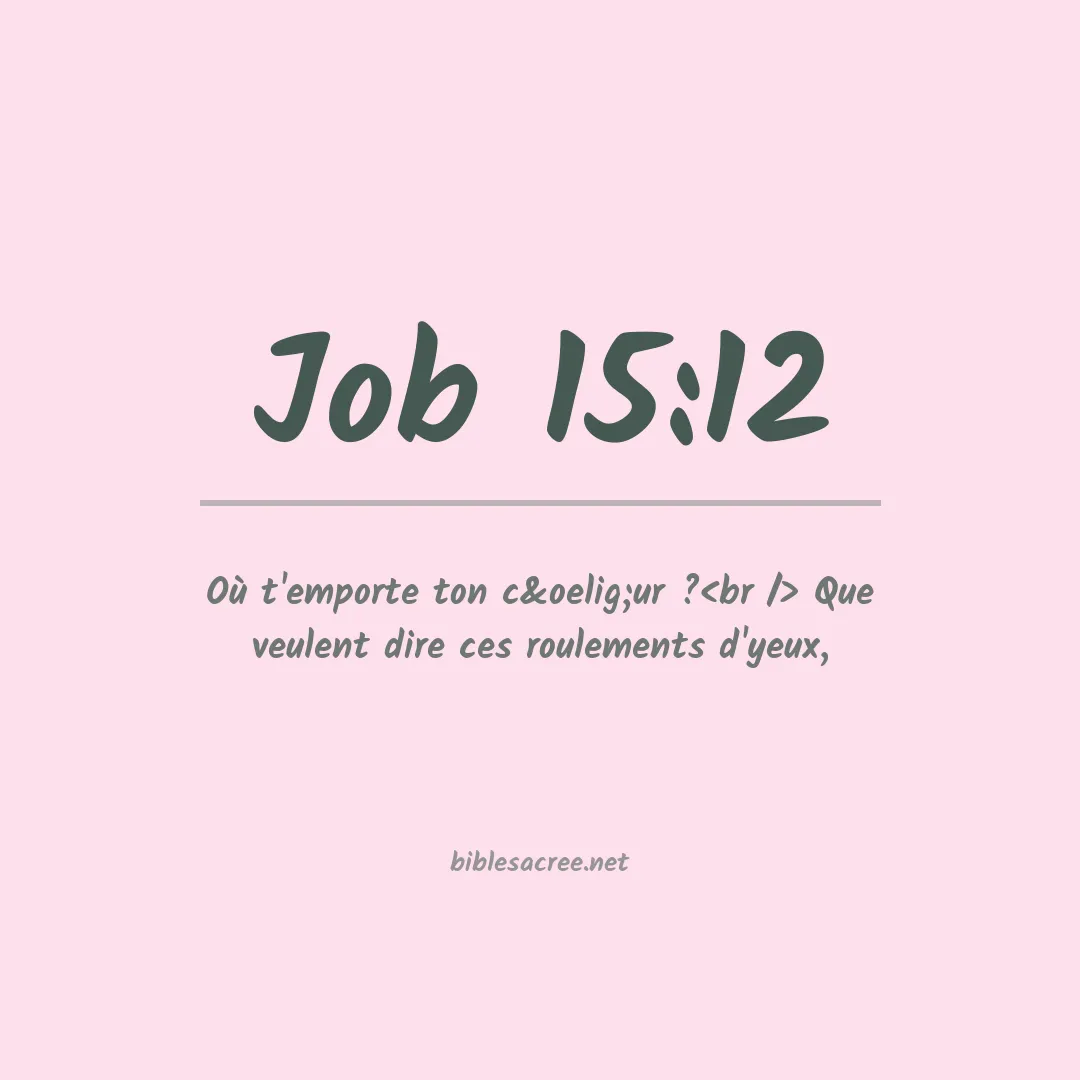 Job - 15:12