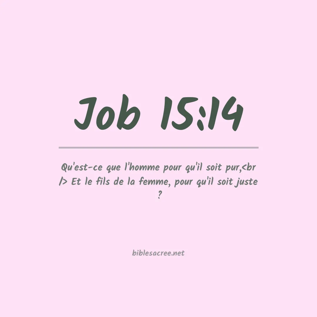Job - 15:14