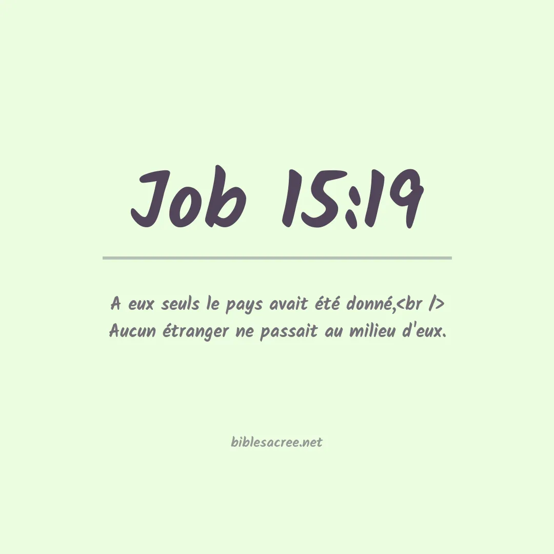 Job - 15:19