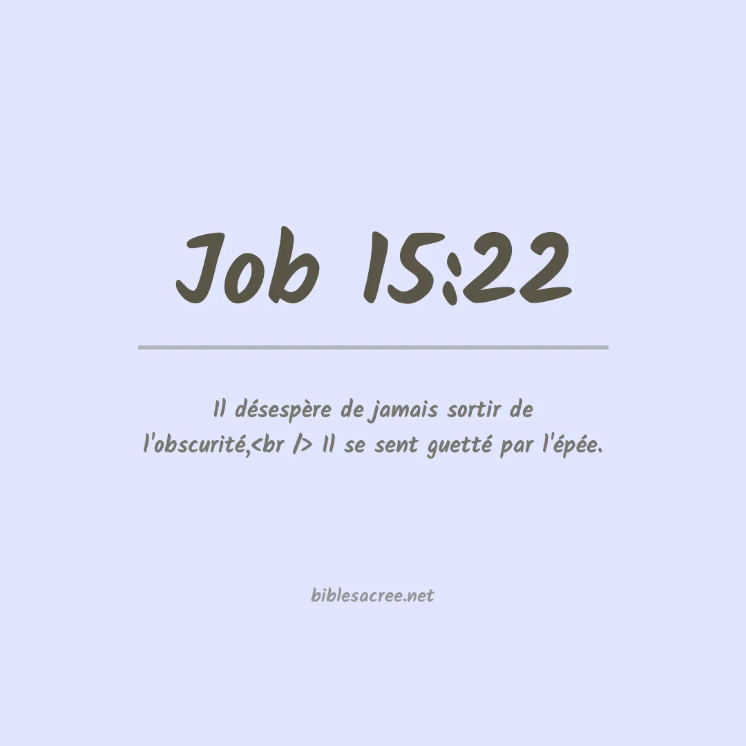 Job - 15:22