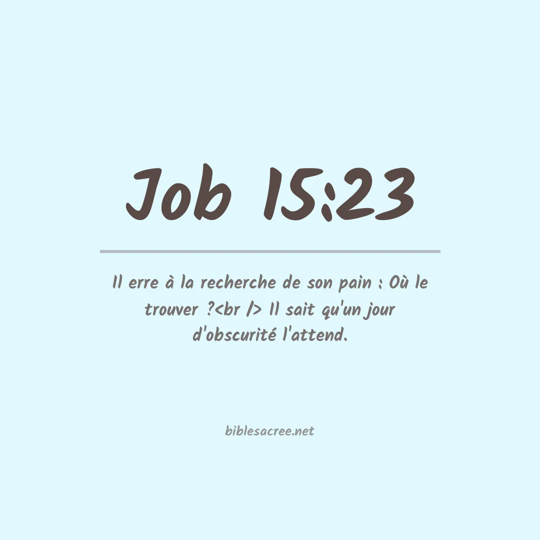 Job - 15:23