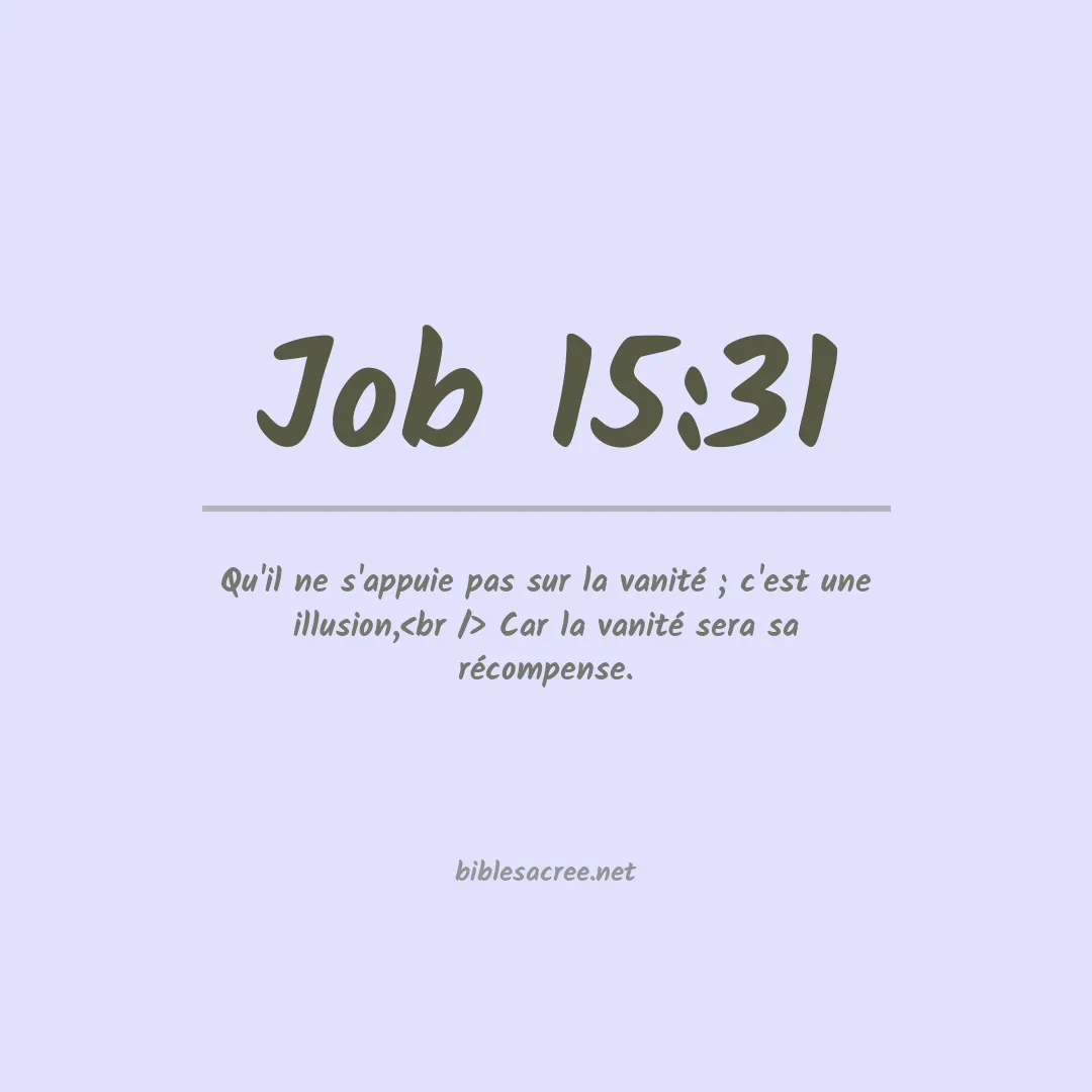 Job - 15:31