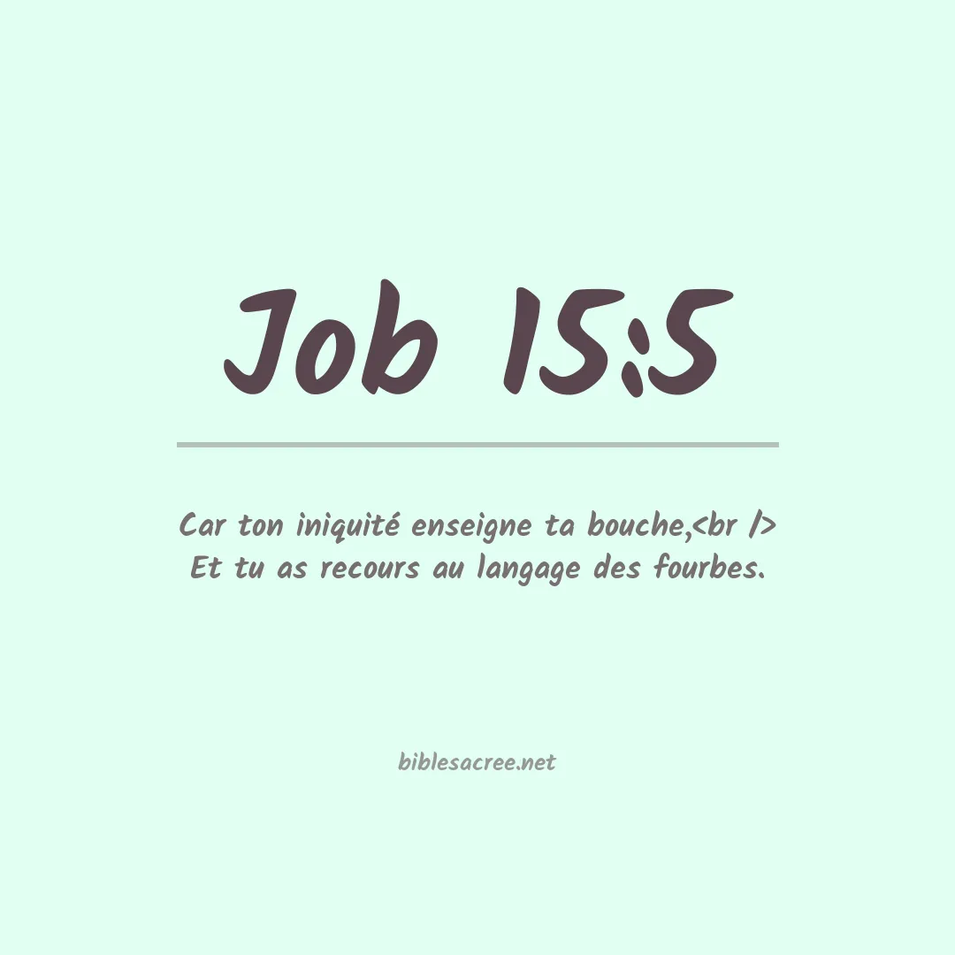 Job - 15:5