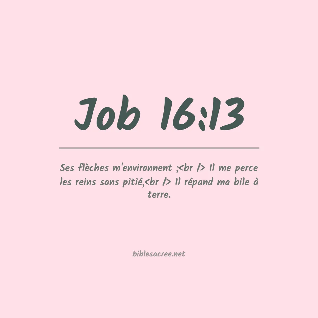 Job - 16:13