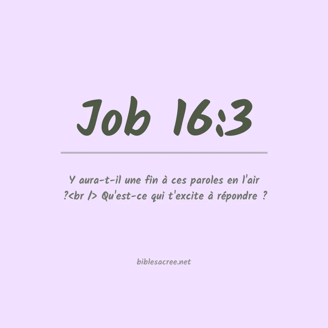 Job - 16:3