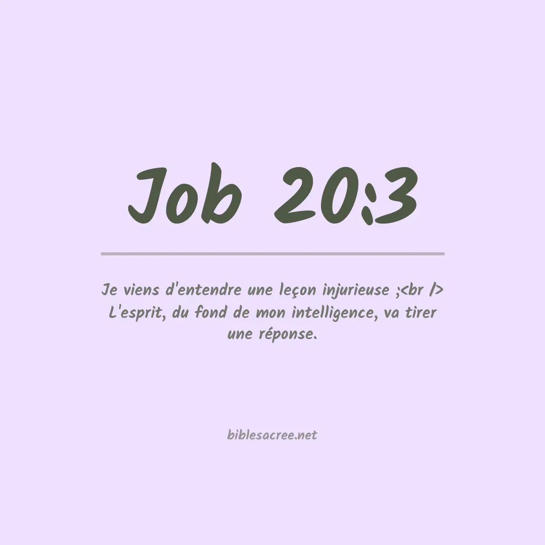 Job - 20:3