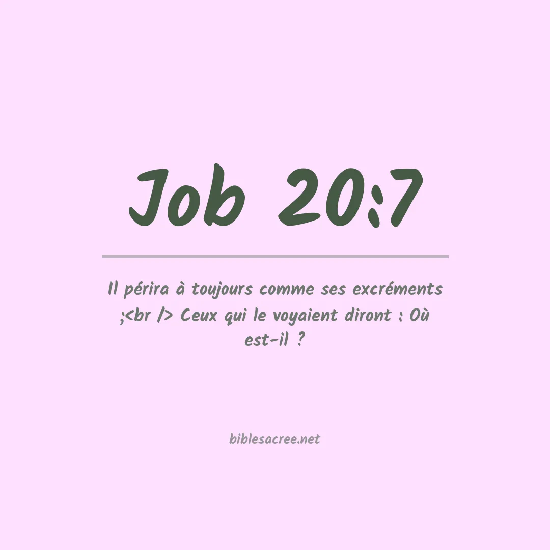 Job - 20:7