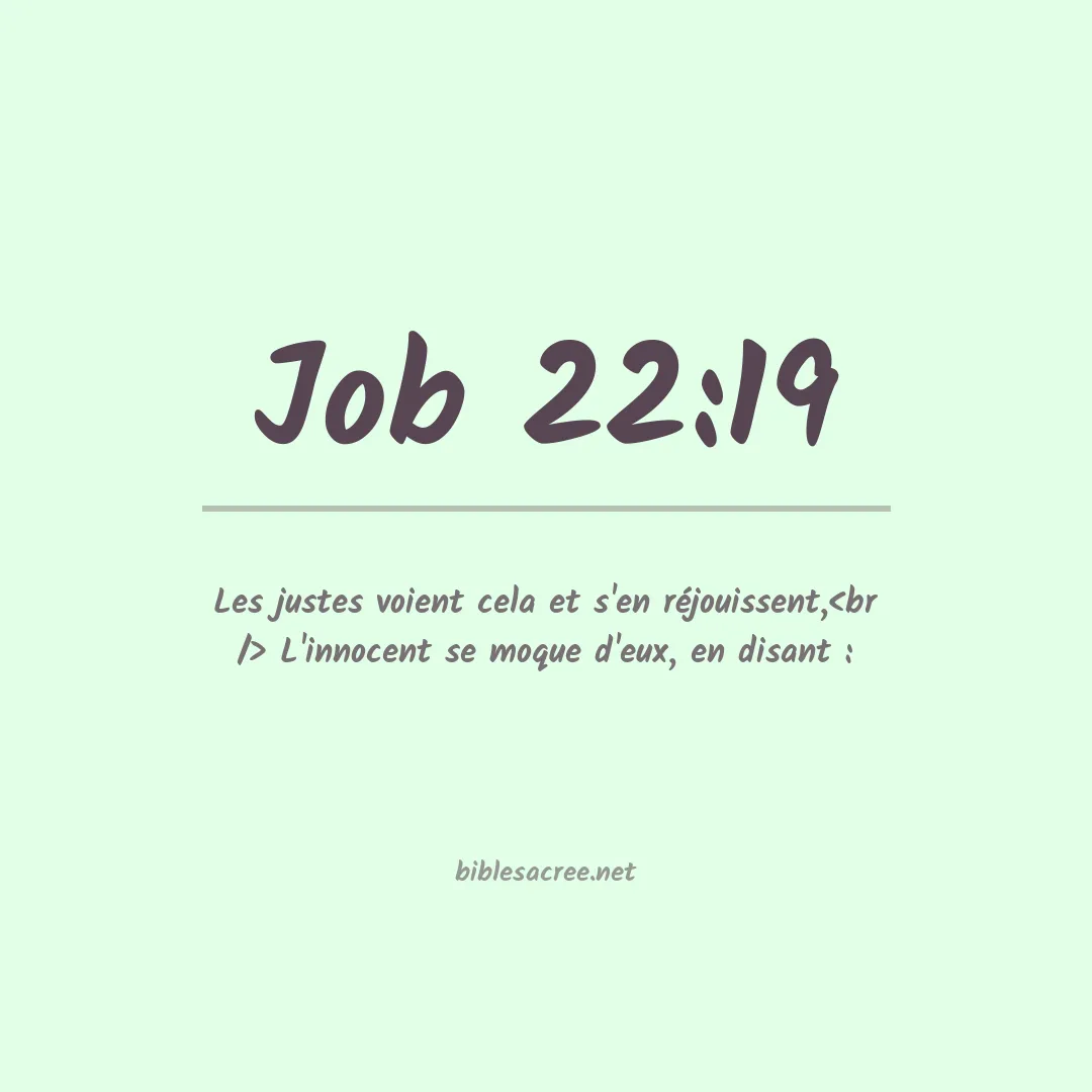 Job - 22:19
