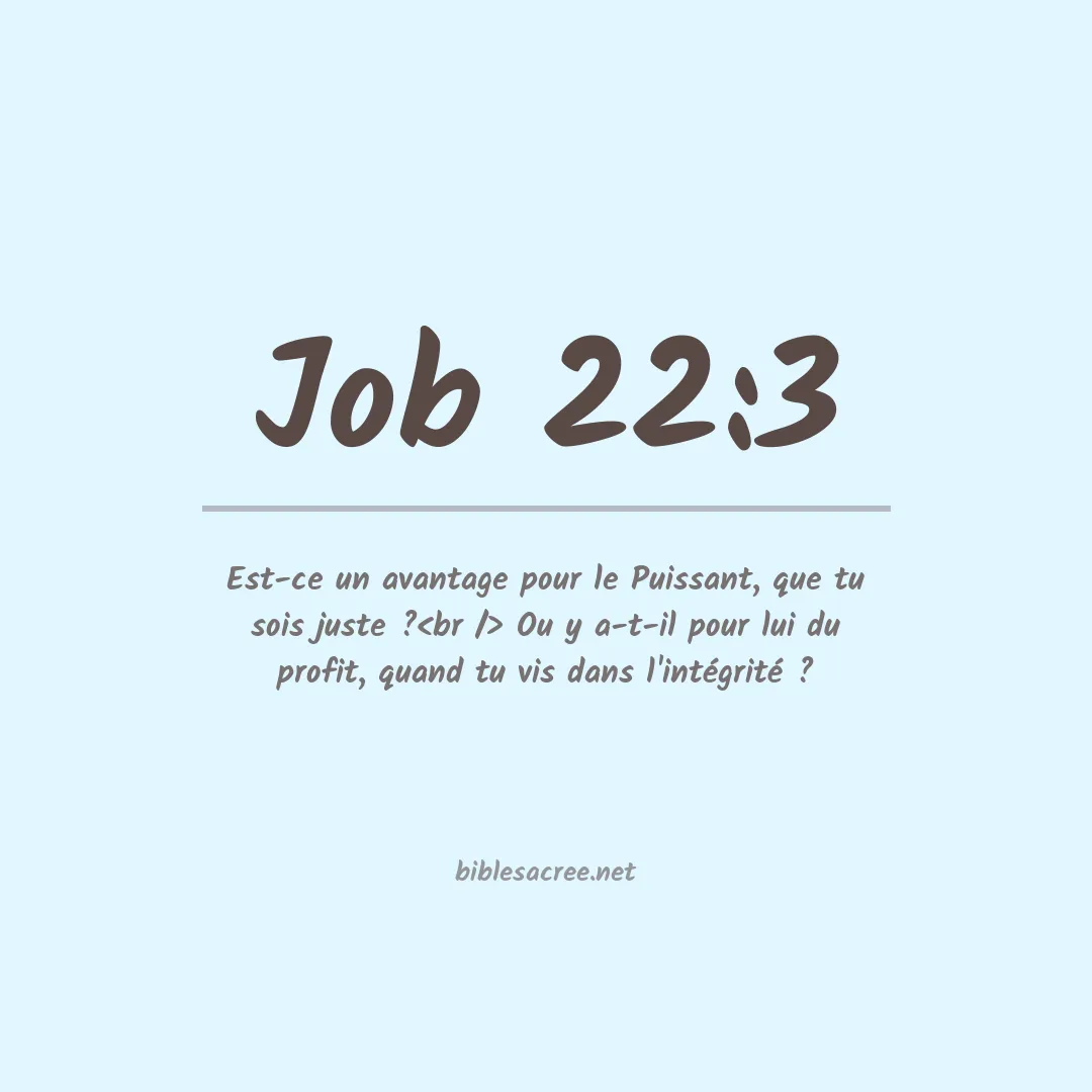 Job - 22:3