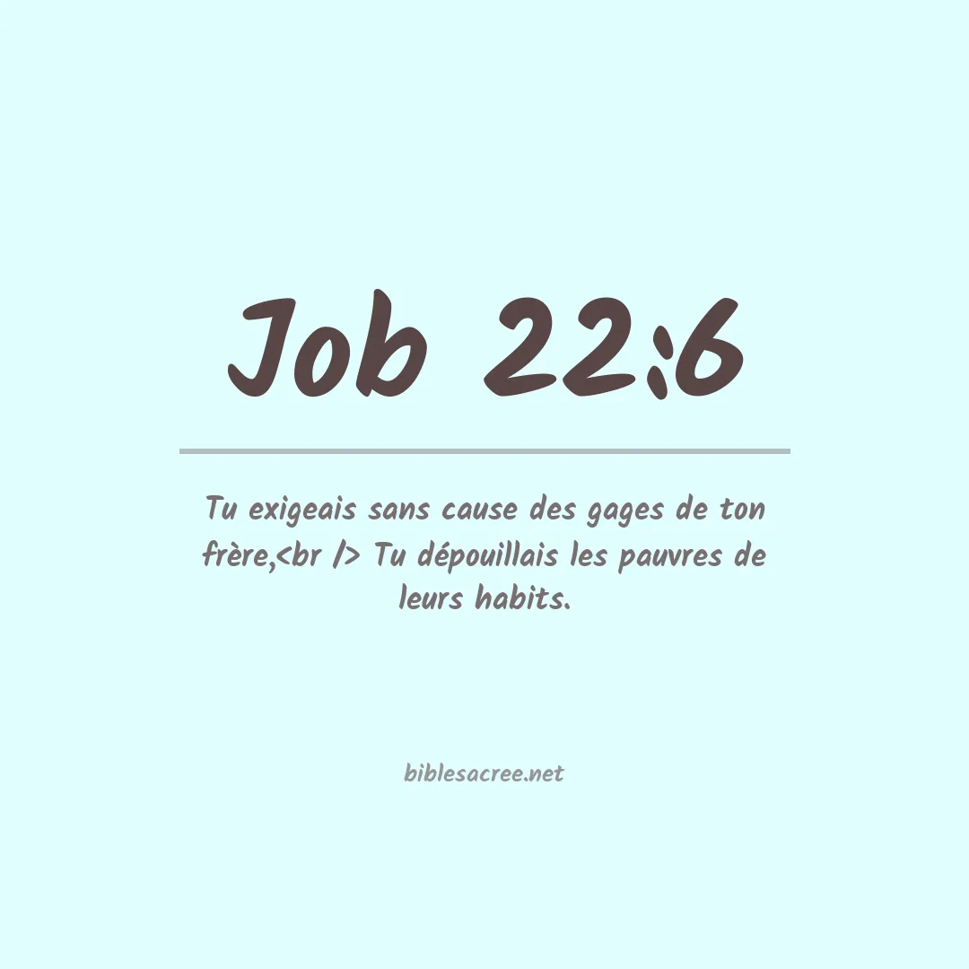 Job - 22:6