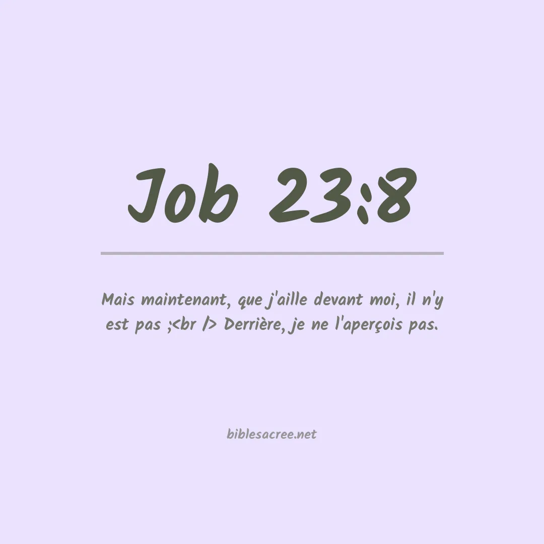 Job - 23:8