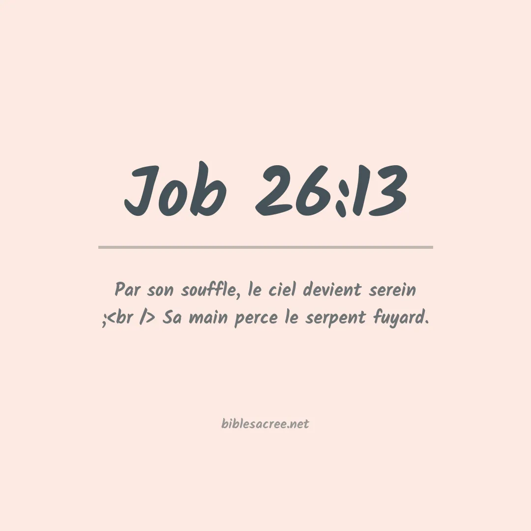Job - 26:13