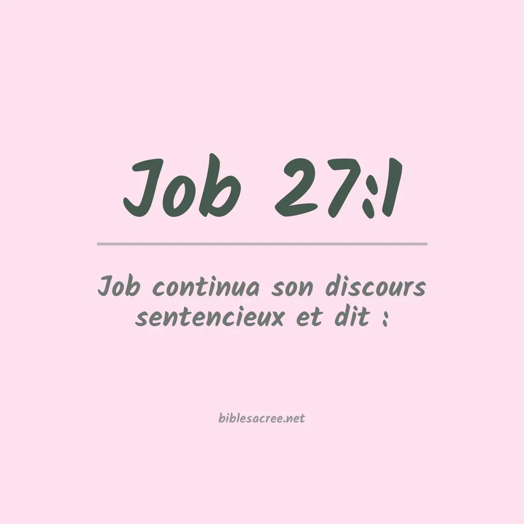 Job - 27:1