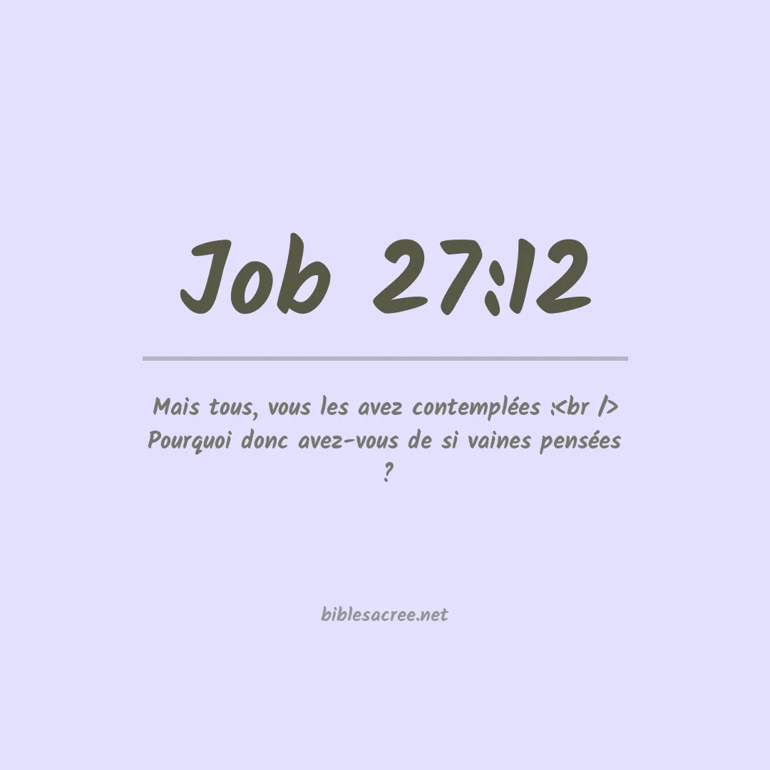 Job - 27:12