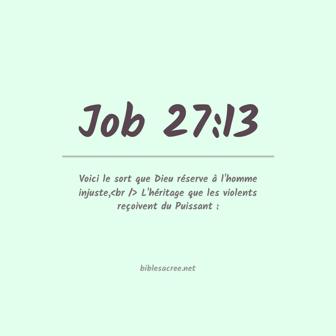Job - 27:13