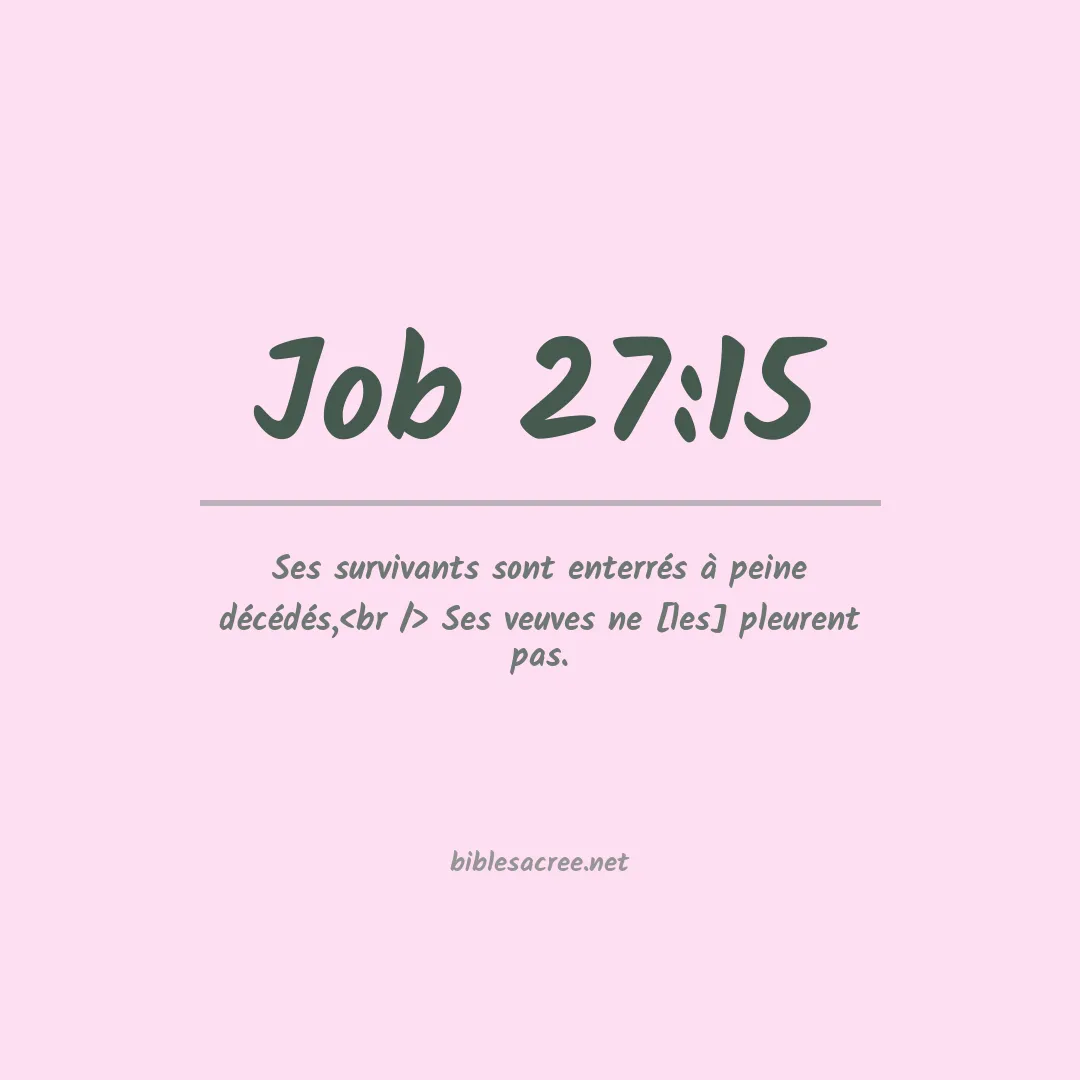 Job - 27:15