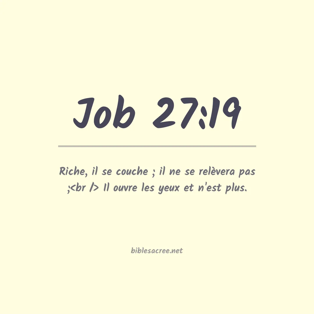 Job - 27:19