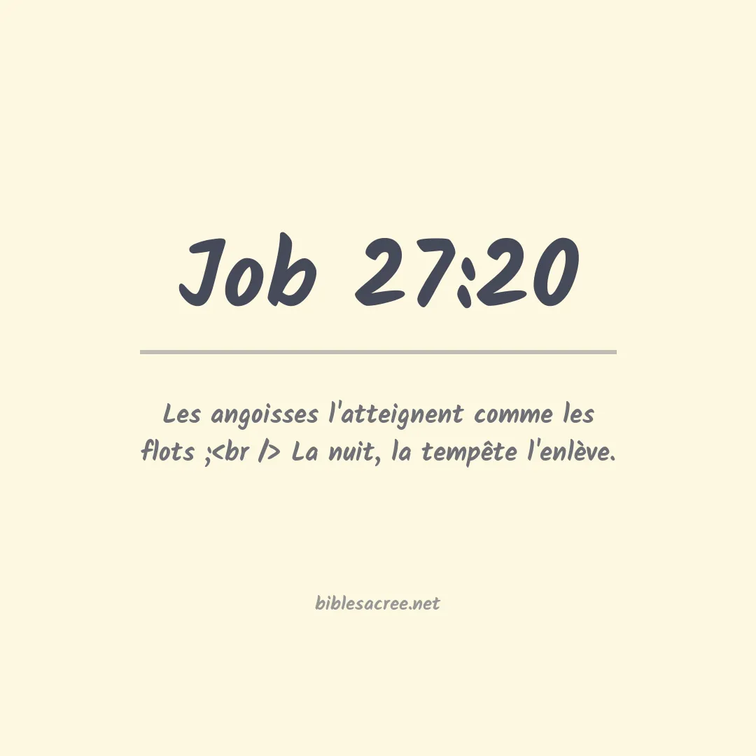 Job - 27:20