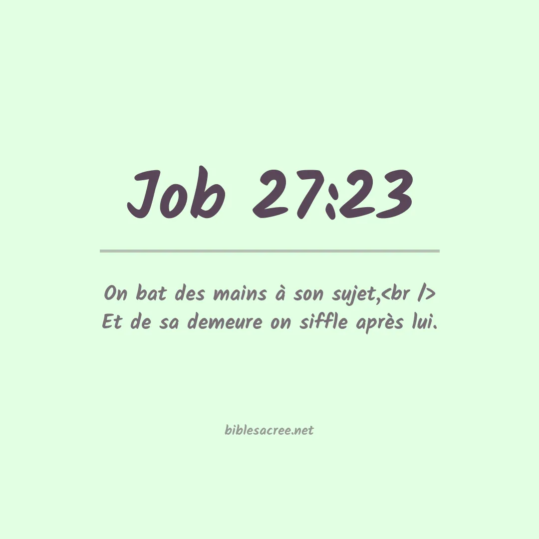 Job - 27:23