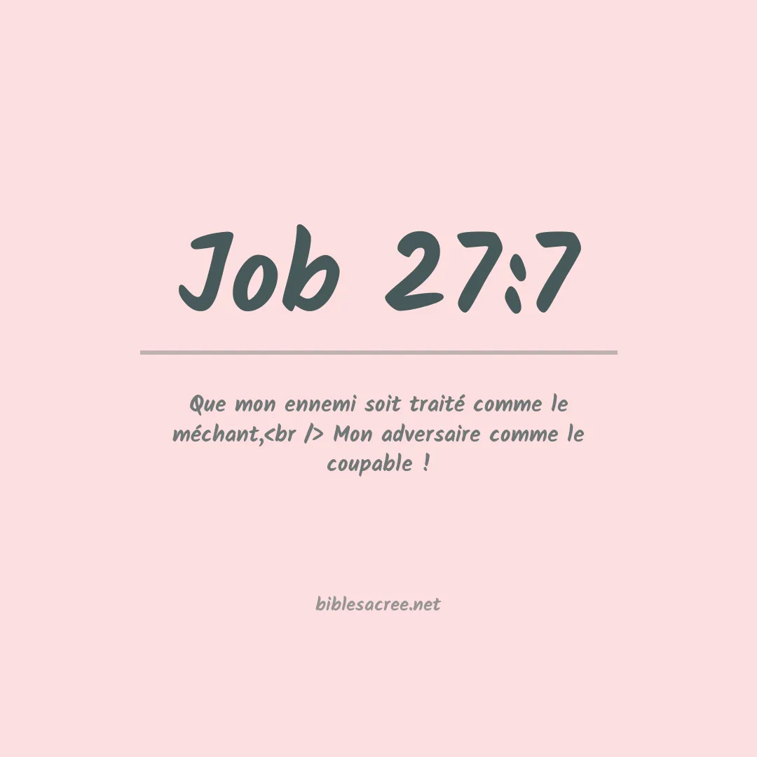 Job - 27:7