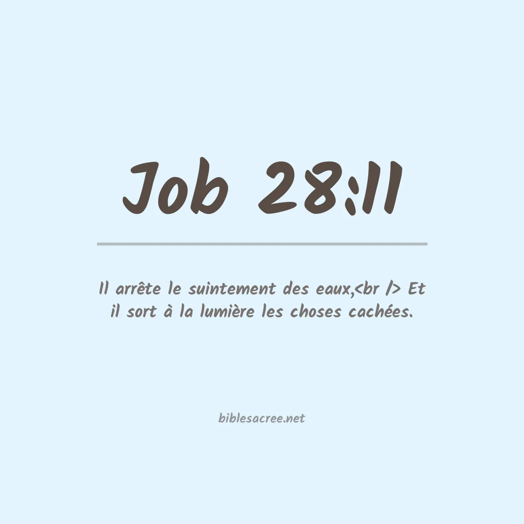 Job - 28:11
