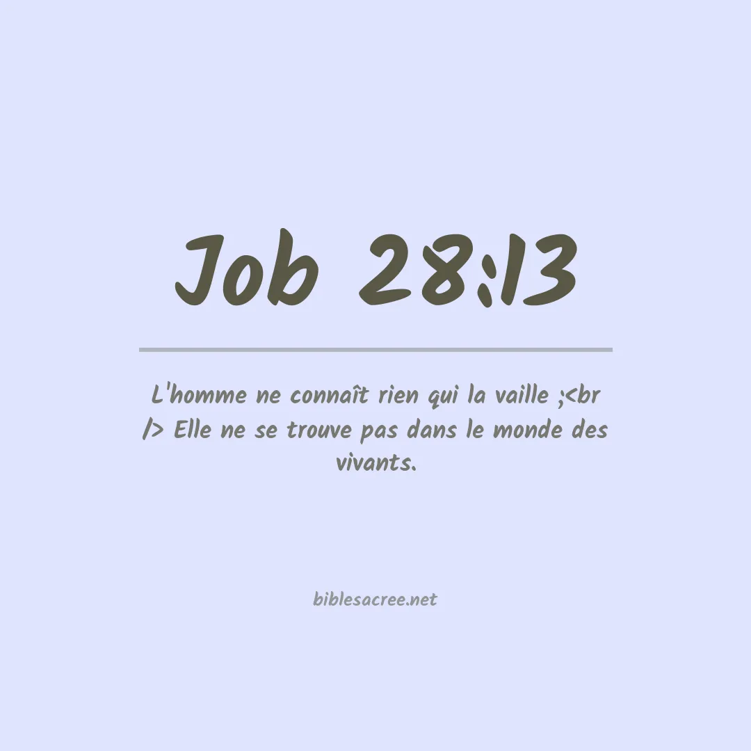 Job - 28:13