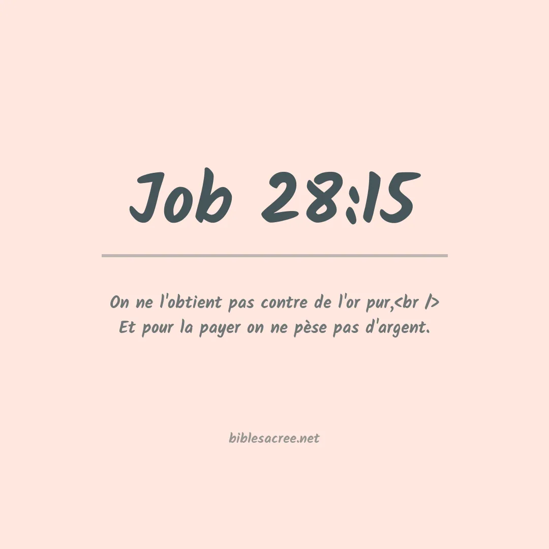 Job - 28:15