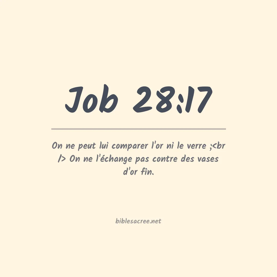 Job - 28:17