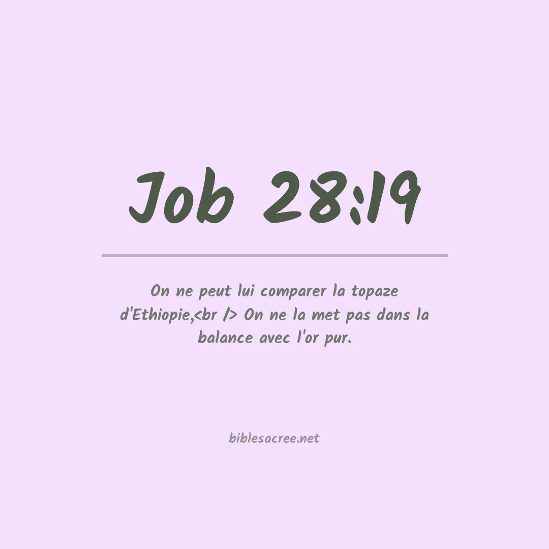 Job - 28:19