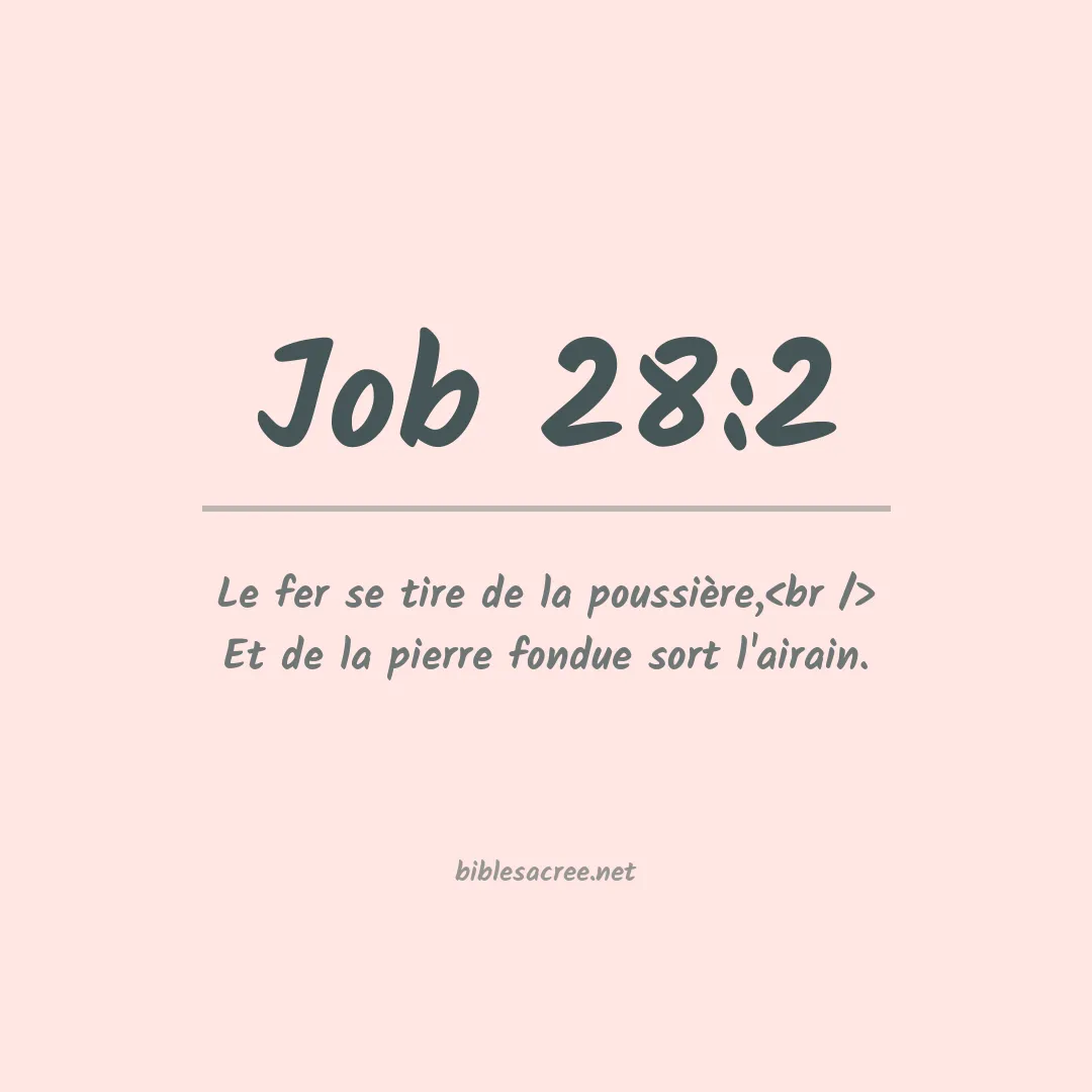 Job - 28:2