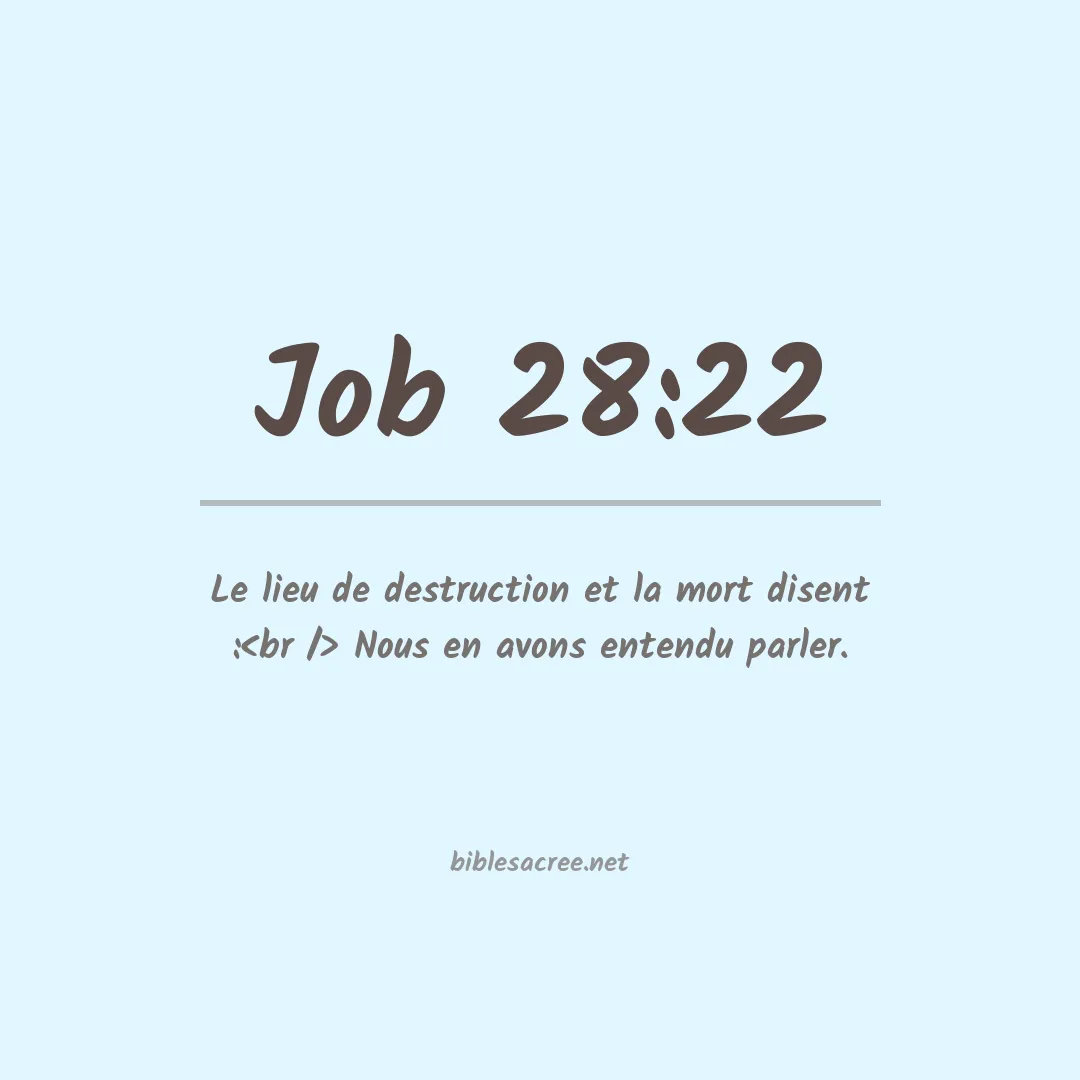 Job - 28:22