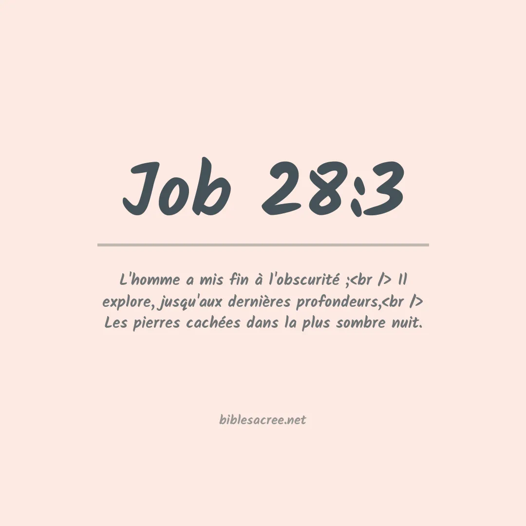 Job - 28:3