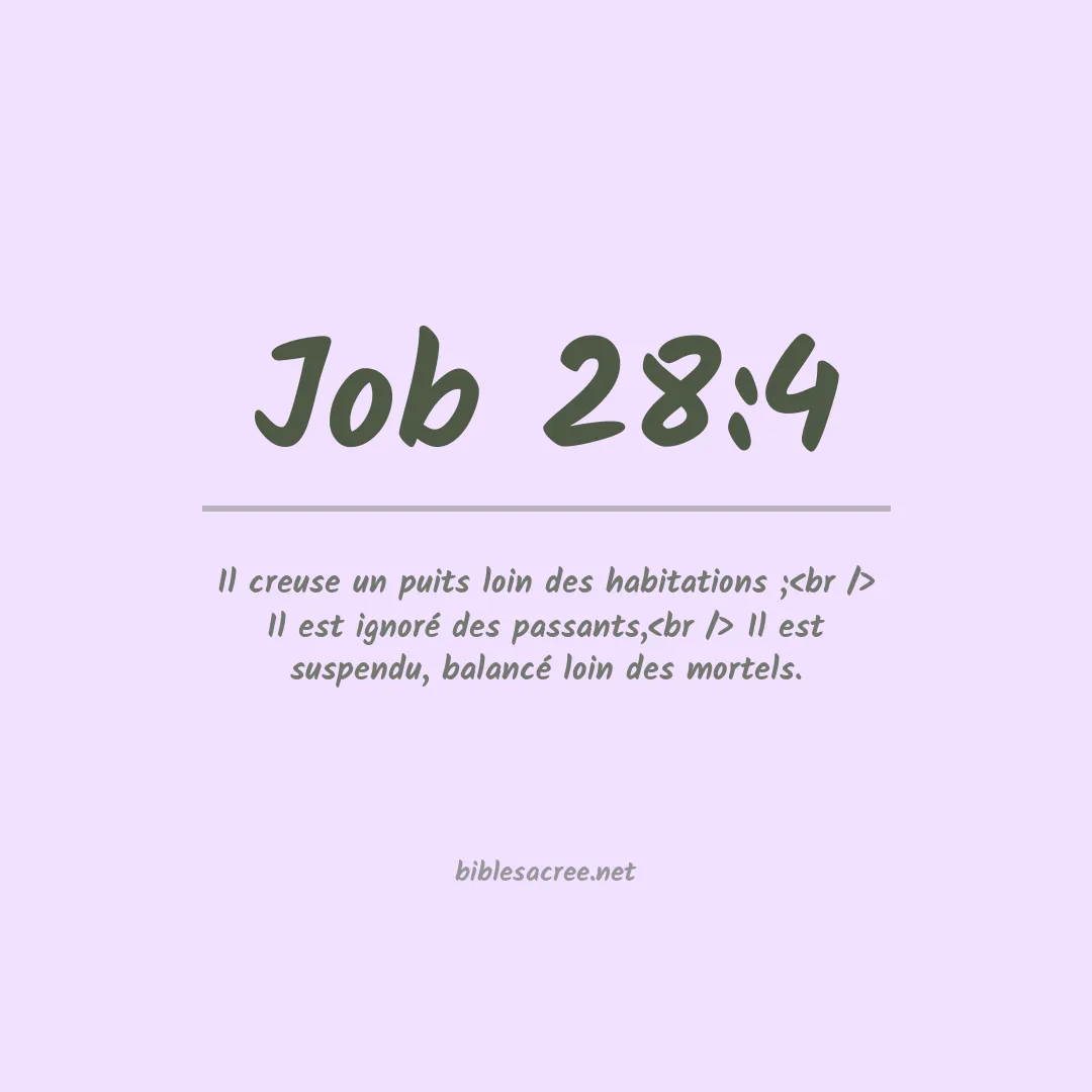 Job - 28:4
