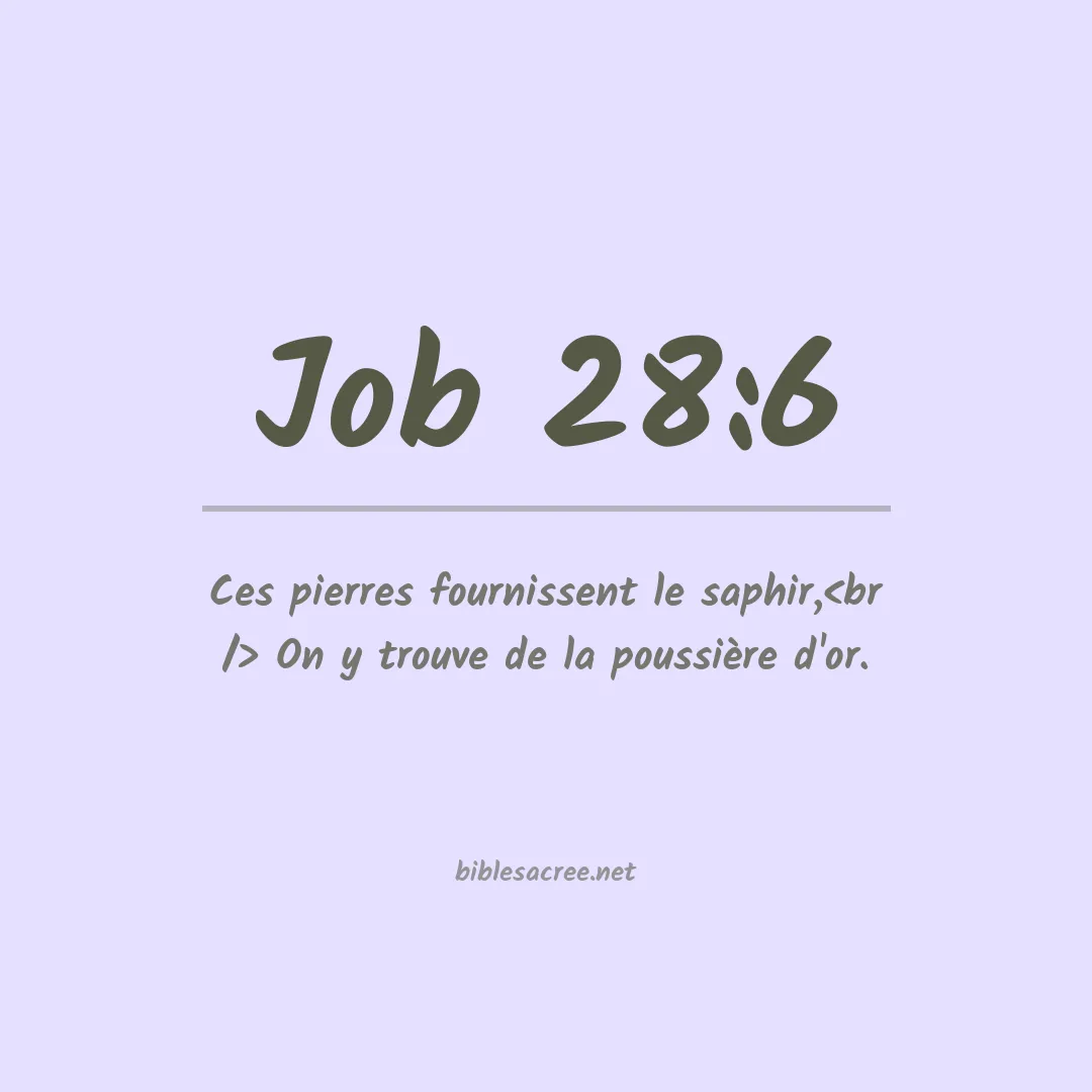 Job - 28:6