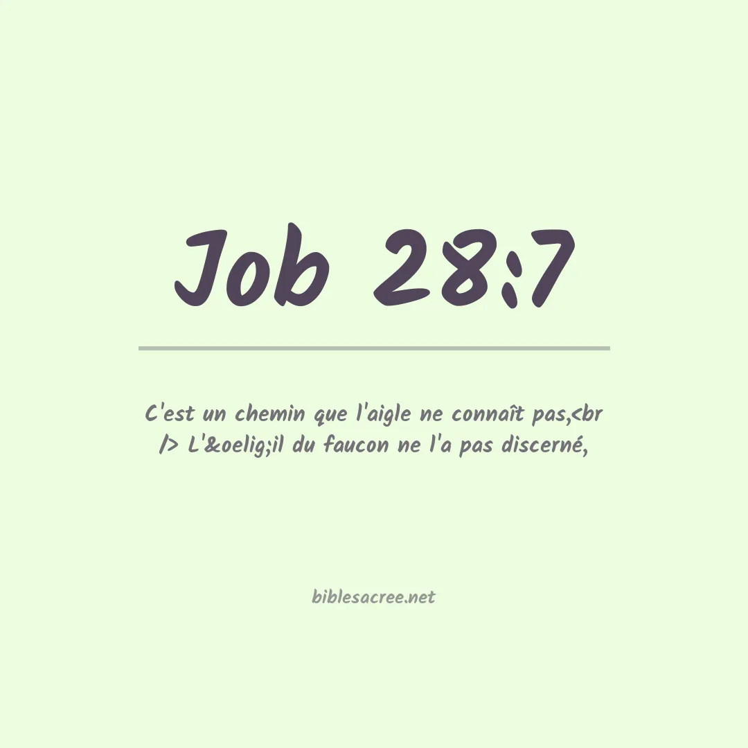 Job - 28:7