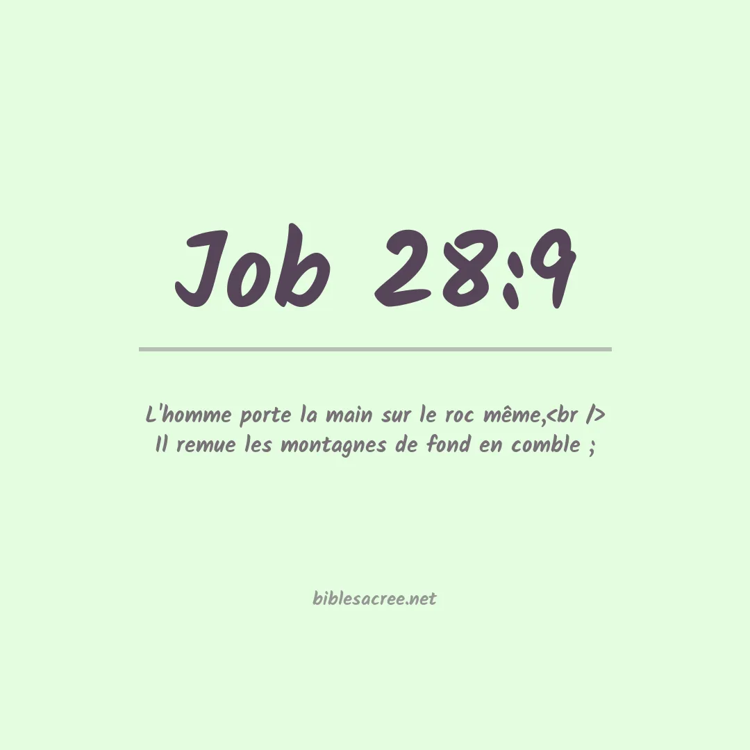 Job - 28:9