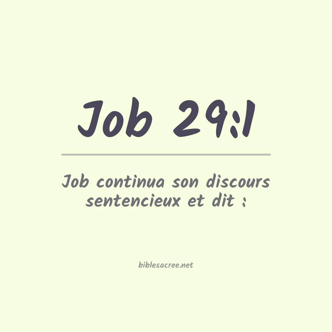 Job - 29:1