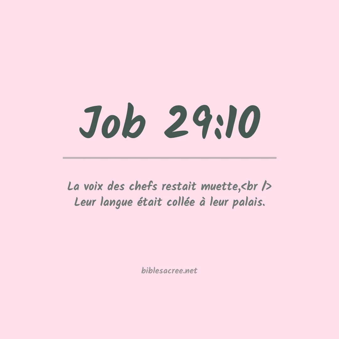 Job - 29:10