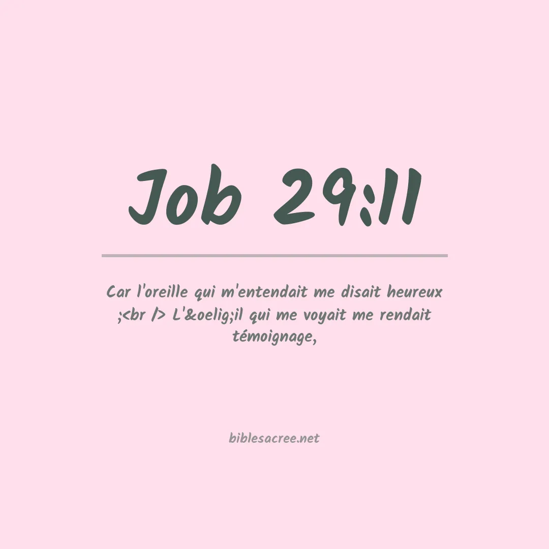 Job - 29:11