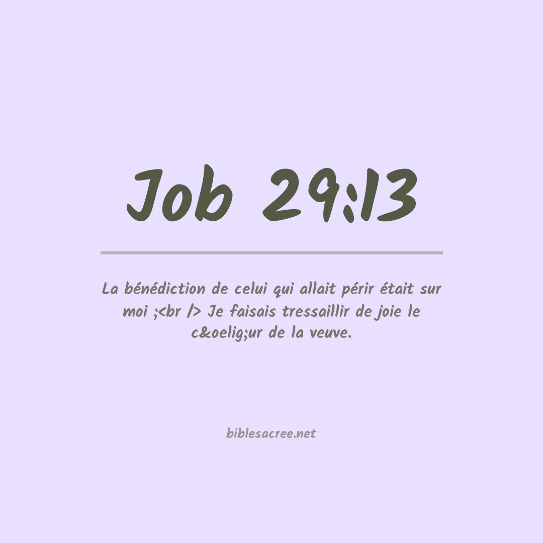 Job - 29:13