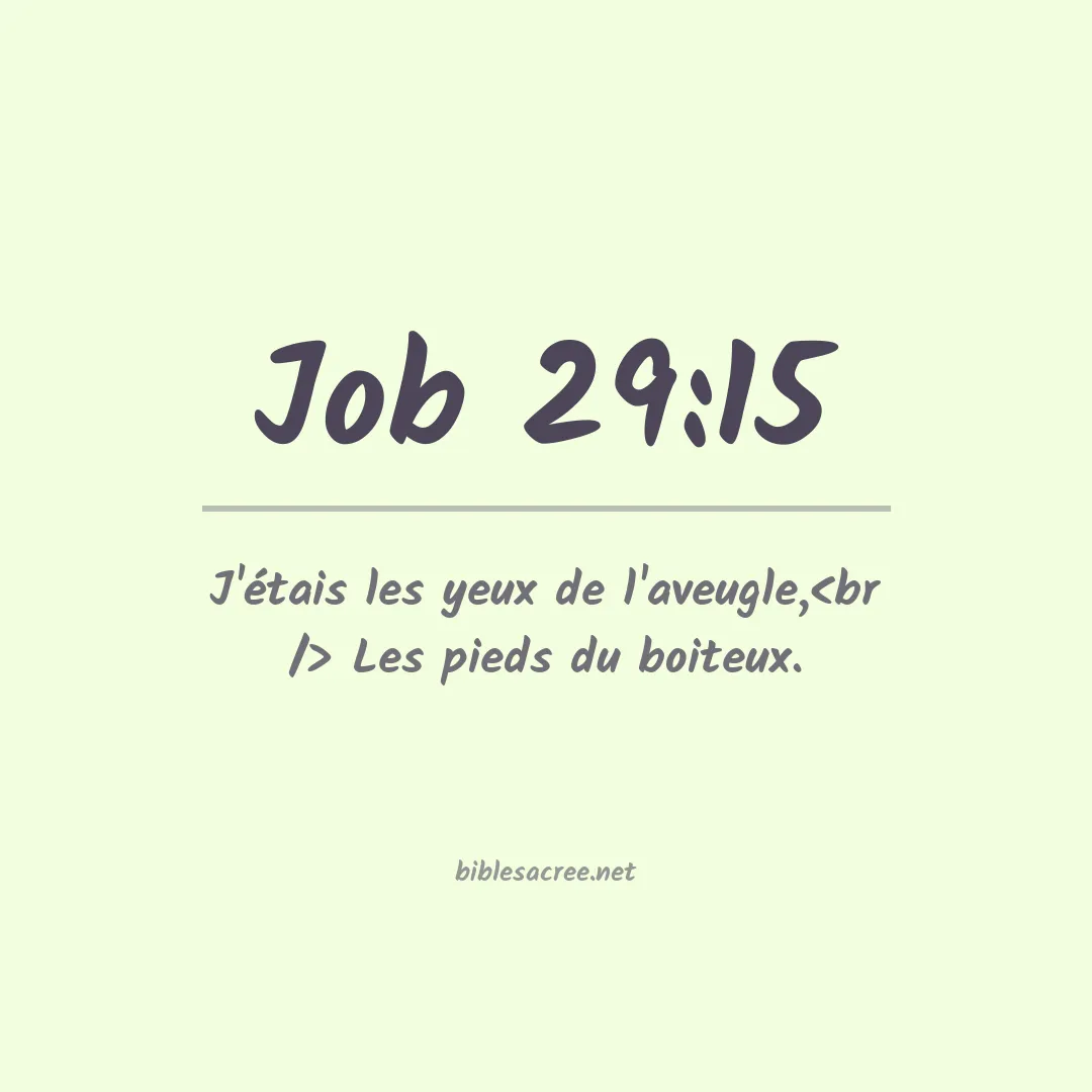 Job - 29:15