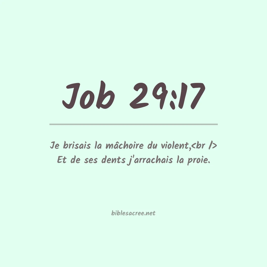 Job - 29:17