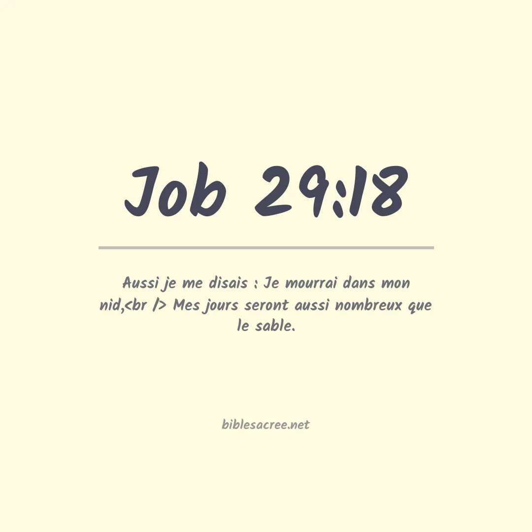 Job - 29:18