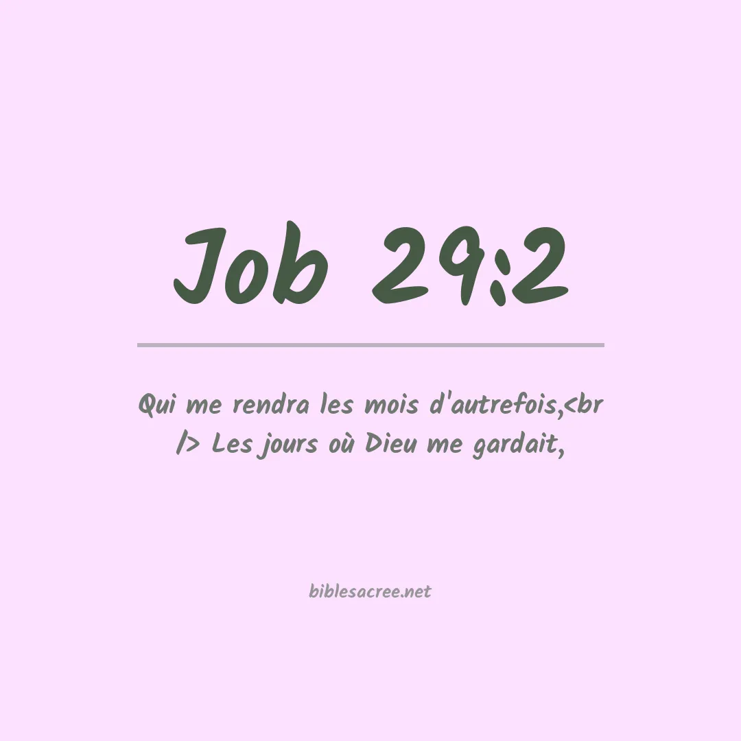 Job - 29:2